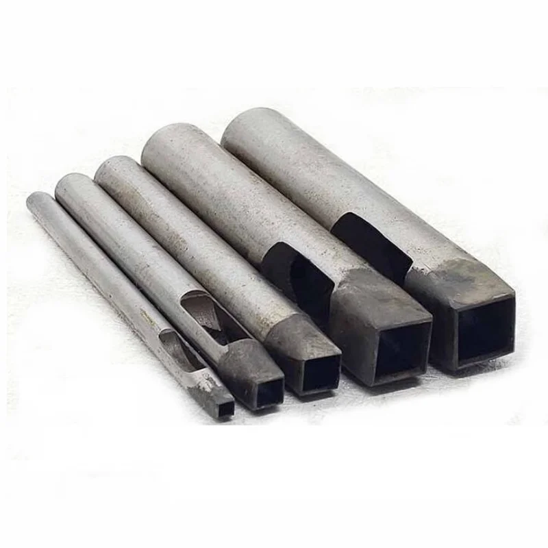 Leatherwork Punching Tool - Leder-Stanzschneidewerkzeug, hohles quadratisches Loch, Stahlgürtel, Uhrenarmband-Taschenpaket,