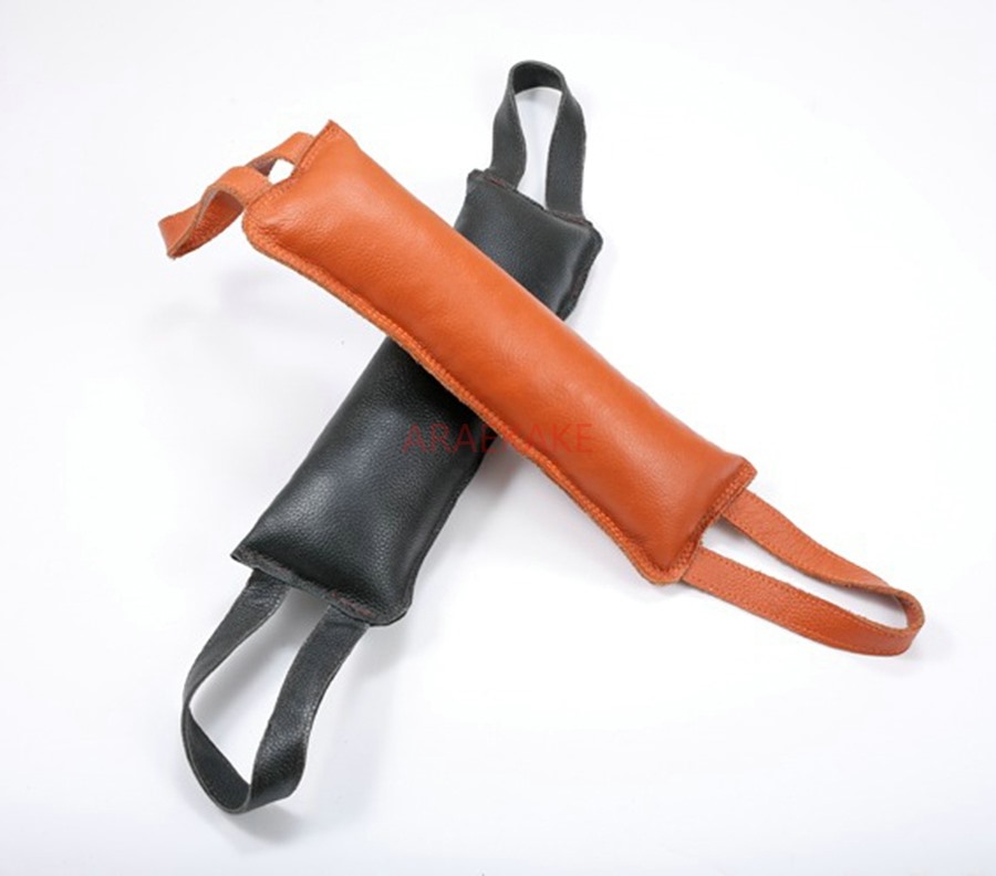 Leatherwork Training - 1-teiliges Hundetrainingsset, Beißball aus Rindsleder, arbeiterender