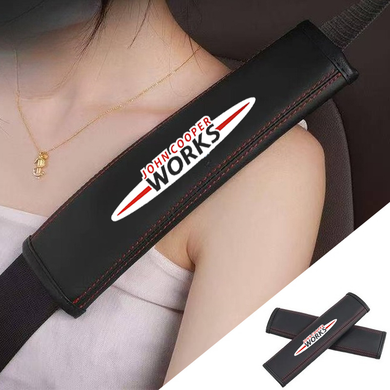 Leather Works Near Me - 2 Stück Auto-Sicherheitsgurt aus Nappaleder, Schulterpolster,