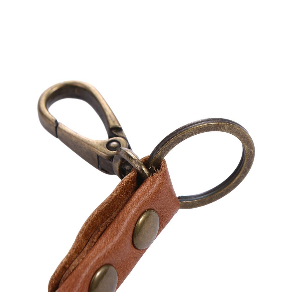 Leather Work For Car - Auto-Schlüsselanhänger aus Echtem Leder, Ausweishalter, Schlüsselband