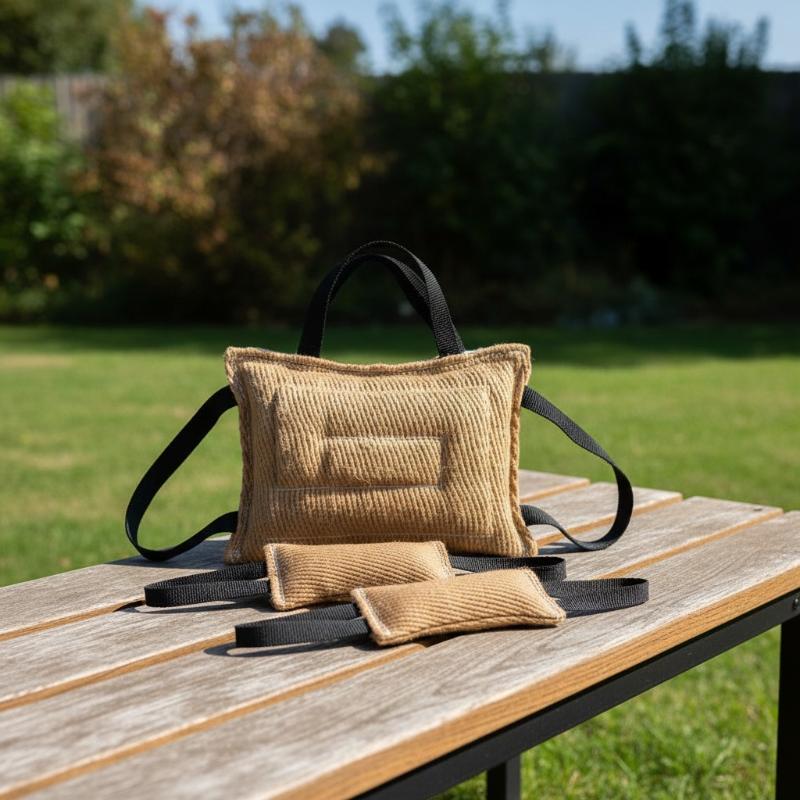 Leatherwork Training - Hundebiss-Zerrkissen Interaktives Outdoor-Spielzeug mit Griffen für
