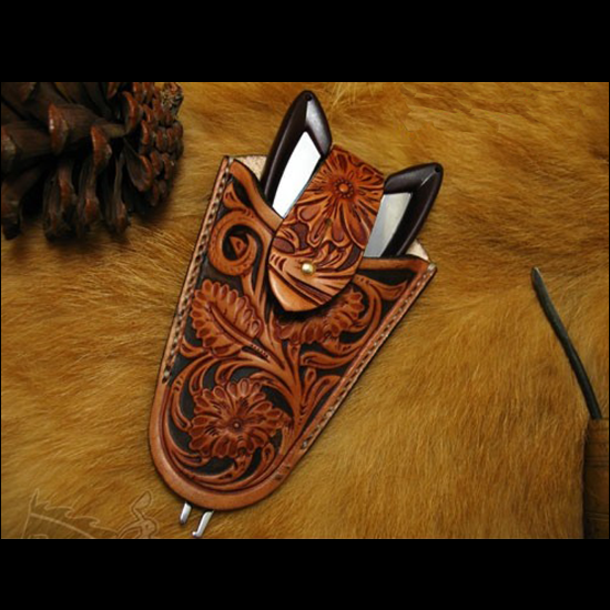 Unique Leather Work - Tang-Dynastie-Blume Handarbeit einzigartige Lederarbeitswerkzeuge Schnitzstanzer Stempelkunst