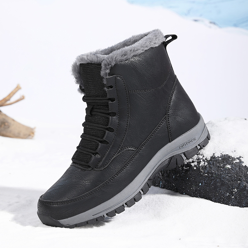 Leatherwork Training - Leder Herren Winter Outdoor Wanderstiefel Plus