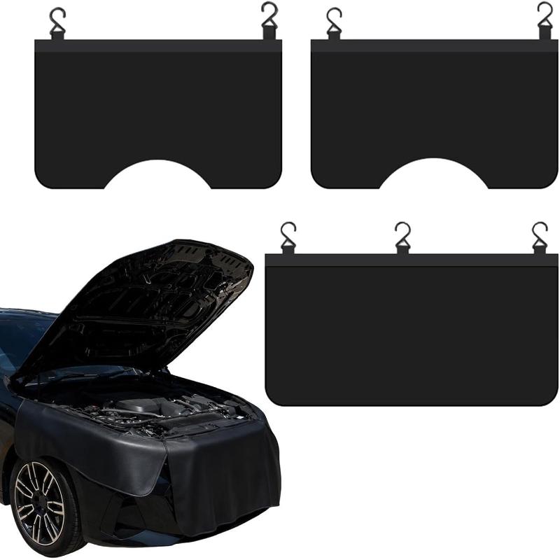 Leather Work For Car - Magnetische Autowerkstatt-Matte 3-teiliges Set Verschleißfeste PU-Leder