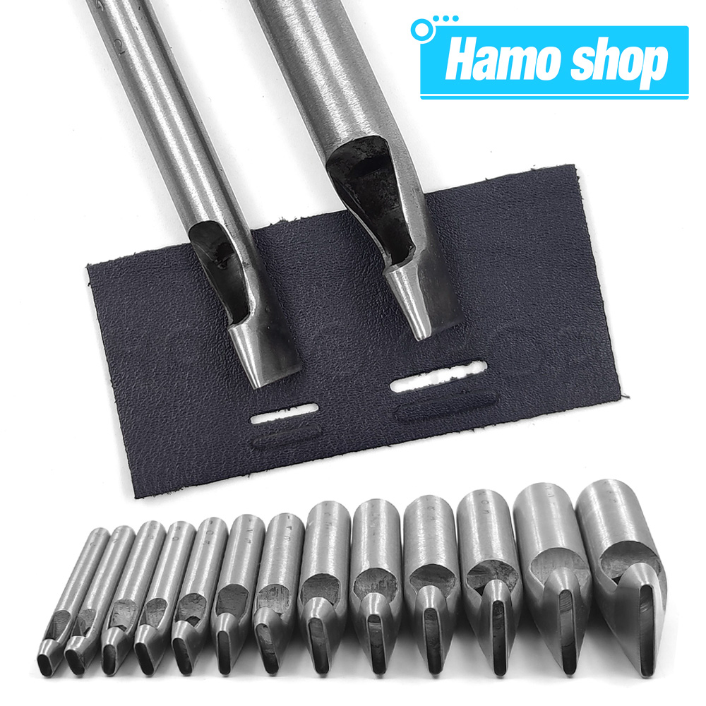Leatherwork Punching Tool - 2mm/3mm breiter ovaler Lederlocher aus Stahl