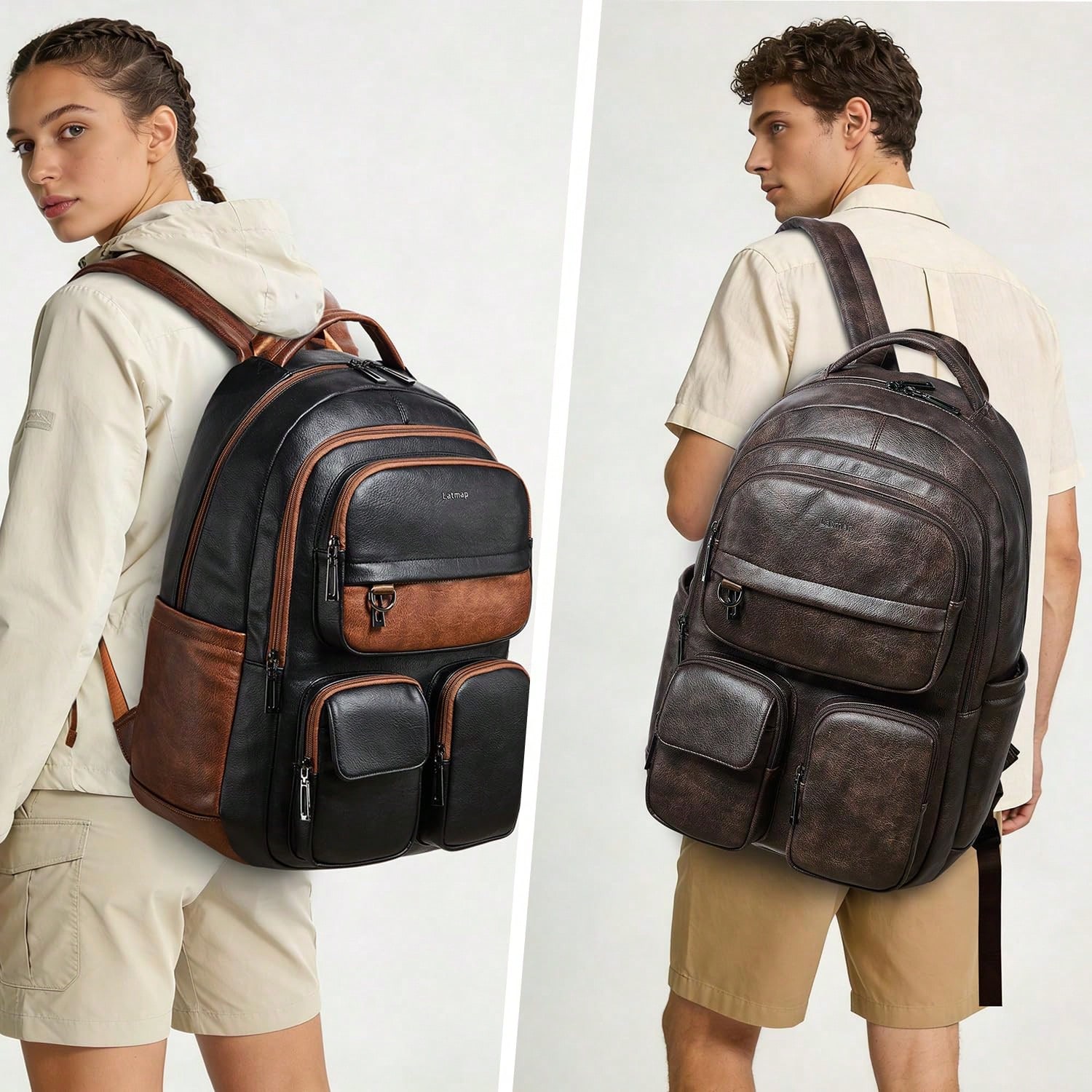 LATMAP Veganer Leder-Rucksack  – Leather Work Womens Backpack Bewertung und Preis