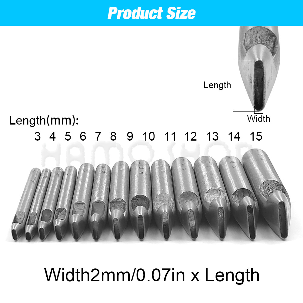 2mm/3mm breiter ovaler Lederlo – Leatherwork Punching Tool Bewertung und Preis